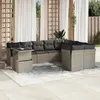 Image de VIDAXL Salon de jardin 10 pcs - Gris clair