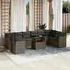 Image de vidaXL Salon de Jardin - 11 pcs - Gris Rotin