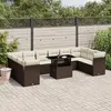 Image de VIDAXL Salon de jardin et coussins 11 pcs - Marron