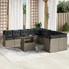 Image de vidaXL Salon de jardin 11 pcs - Gris clair