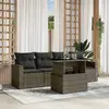 Image de VIDAXL Salon 5 pcs gris résine tressée