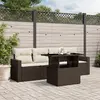 Image de VIDAXL Salon de jardin 5 pcs - Résine tressée marron