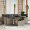 Image de vidaXL Salon de jardin 7 pcs - Gris clair