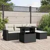 Image de vidaXL Salon de jardin 6 pcs - Noir