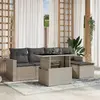 Image de vidaXL Salon de jardin 6 pcs - Gris clair