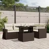 Image de Salon de jardin VIDAXL - 6 pcs - Coussins marron