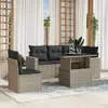 Image de vidaXL Salon de jardin 6 pcs - Gris clair
