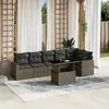 Image de VidaXL Salon de jardin 7 pcs avec coussins gris