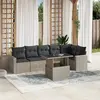 Image de Vidaxl Salon de jardin avec coussins 7 pcs - Gris clair