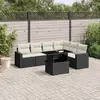 Image de VIDAXL Salon de jardin 7 pcs - Noir