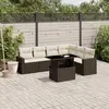 Image de vidaXL Salon de jardin 7 pcs - Marron Résine Tressée
