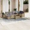 Image de Vidaxl Salon de Jardin avec Coussins 8 pcs - Beige / Résine Tressée