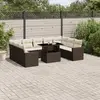 Image de VIDAXL Salon de jardin 10 pcs - Marron Résine Tressée
