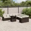 Image de vidaXL Salon de jardin 11 pcs - Marron