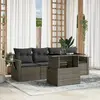 Image de vidaXL Salon de jardin 5 pcs gris