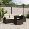 Image de vidaXL Salon de jardin 5 pcs - Marron