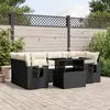 Image de VIDAXL Salon de jardin 7 pièces noir résine tressée