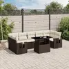 Image de vidaXL Salon de jardin 8 pcs - Marron