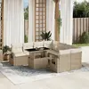 Image de vidaXL Salon de jardin 9 pcs - Beige