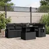 Image de vidaXL Salon de jardin 6 pcs - Noir