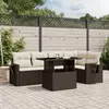 Image de vidaXL Ensemble de Jardin avec Coussins 6 pcs - Résine Tressée Marron