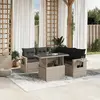Image de VidaXL Salon de jardin 6 pcs - Gris Clair Résine Tressée