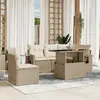 Image de vidaXL Salon de jardin 6 pcs beige