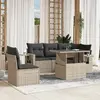 Image de vidaXL Salon de jardin 6 pcs - Gris clair