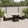 Image de vidaXL Salon de jardin 7 pcs - Résine tressée - Marron