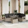 Image de VIDAXL Salon de jardin avec coussins - 7 pcs - Gris clair