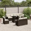 Image de Salon de jardin 9 pcs marron