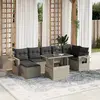 Image de vidaXL Salon de jardin 8 pcs - Gris clair