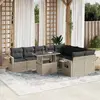 Image de vidaXL Salon de jardin 10 pcs - Gris clair