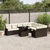 Image de VIDAXL Salon de jardin 10 pcs - Marron
