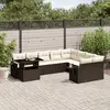 Image de vidaXL Ensemble Salon de jardin 10 pcs - Marron