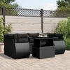Image de VIDAXL Salon de jardin 7 pcs avec coussins - Noir