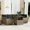 Image de vidaXL Salon de jardin 7 pcs avec coussins - Gris