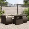 Image de VidaXL Salon de jardin 7 pcs - Résine tressée marron