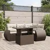 Image de VidaXL Salon de jardin 5 pcs - Marron