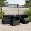 Image de vidaXL Salon de jardin 6 pcs noir