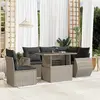 Image de VIDAXL Salon de jardin 6 pcs avec coussins gris clair résine tressée