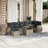 Image de vidaXL Salon de jardin 8 pcs - Gris clair