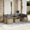 Image de vidaXL Salon de jardin 10 pcs - Beige