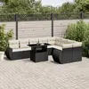 Image de vidaXL Salon de jardin 10 pcs - Résine tressée - Noir