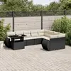 Image de VIDAXL Salon de jardin 10 pcs - Noir