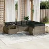 Image de vidaXL Salon de jardin 10 pcs - Gris