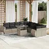 Image de vidaXL Ensemble Salon Jardin 11 pcs - Gris Clair