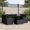 Image de Salon de jardin 7 pcs - Noir