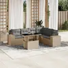 Image de vidaXL Salon de jardin 7 pcs - Beige