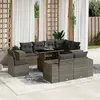 Image de vidaXL Salon de jardin 9 pcs avec coussins - Gris